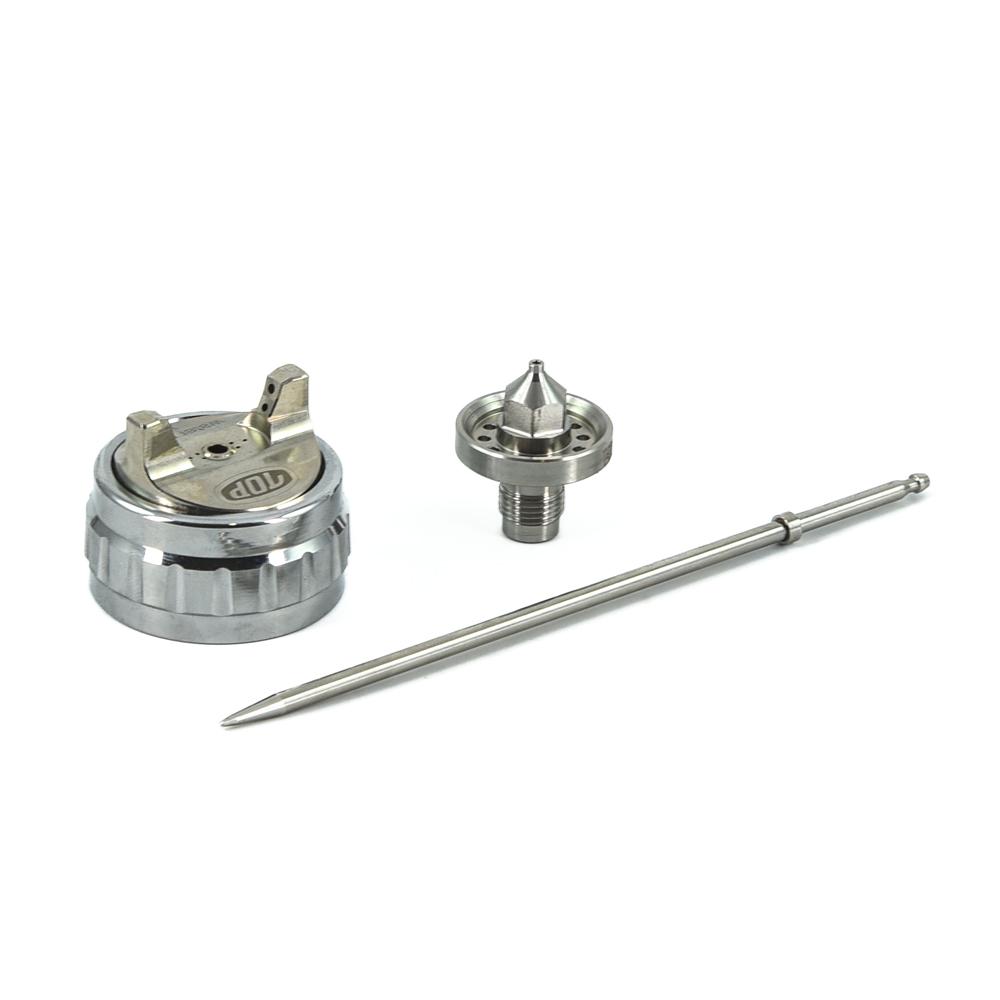 Needle, nozzle, and cap (three-piece set)